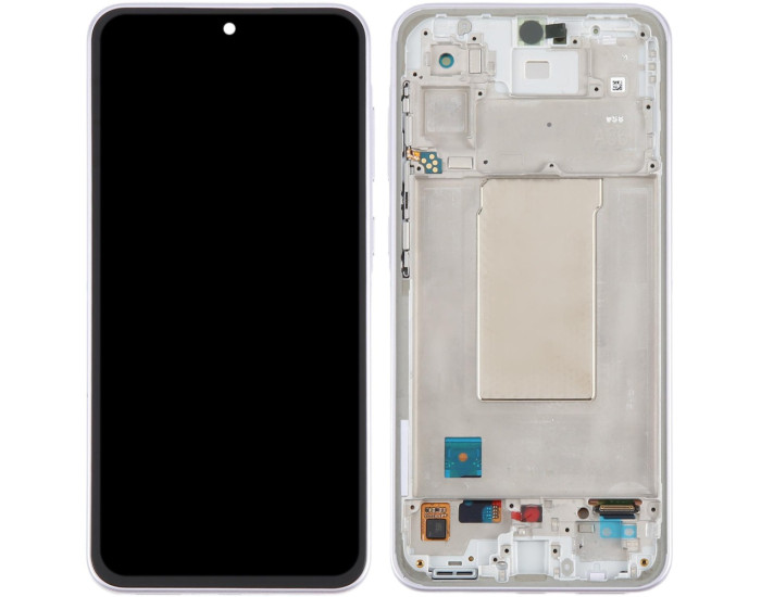 Дисплей з сенсорним екраном (модуль) Samsung A366 Galaxy A36, чорний з рамкою фіолетовою, оригінал