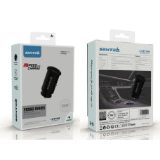 Автомобильное зарядное устройство SENTEO Q-02 Fast Car charger (USB-A+USB-C) 30W (Черный  Black)