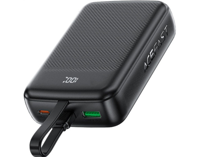 Портативная батарея (Power Bank) Acefast M14 PD20W with cable Type-C 20 000mAh, черная