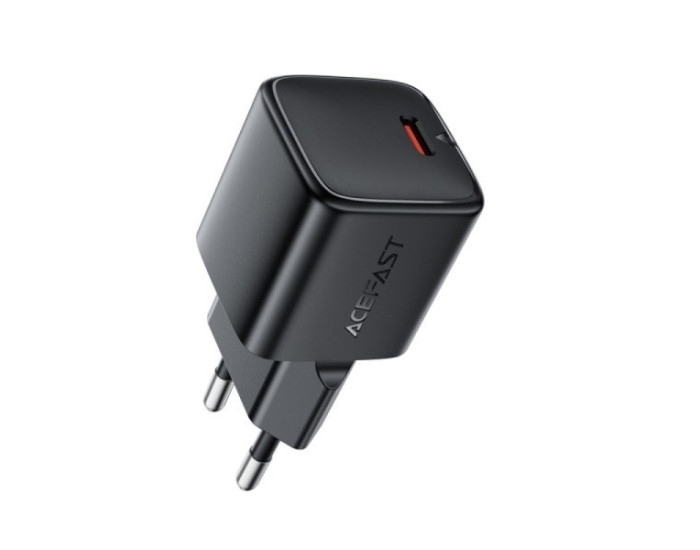 Мережеве зарядний пристрій Acefast A117 PD20W mini GaN (USB-C) чорне
