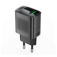 Сетевое зарядное устройство Acefast A90 QC18W GaN single (USB-A) черное
