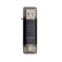 Флешка USB 3.0 128Gb T&G Star (USB-A/Type-C) 009, черная