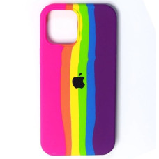Чехол-силикон оригинал Colorfull Full Cover Soft Matte iPhone 13 Pro Max (Hot Pink/Violet)
