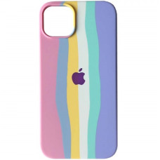 Чехол-силикон оригинал Colorfull Full Cover Soft Matte iPhone 14, Rainbow 3