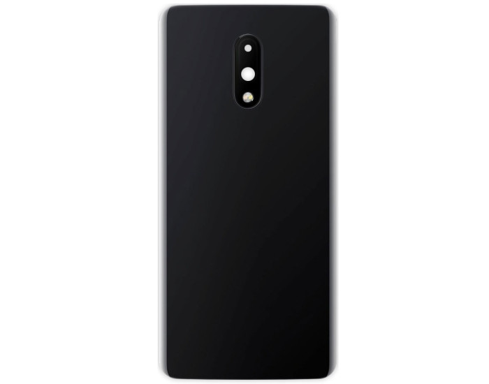 Задняя крышка для OnePlus 7, черная со стеклом камеры