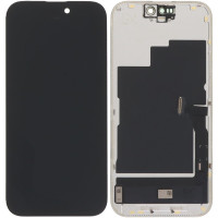 Дисплей з сенсорним екраном (модуль) iPhone 15 Pro, чорний, OLED Hard GX, без мікросхеми
