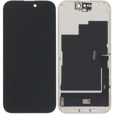 Дисплей з сенсорним екраном (модуль) iPhone 15 Pro, чорний, OLED Hard GX, без мікросхеми