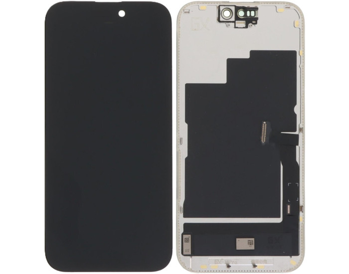Дисплей з сенсорним екраном (модуль) iPhone 15 Pro, чорний, OLED Hard GX, без мікросхеми