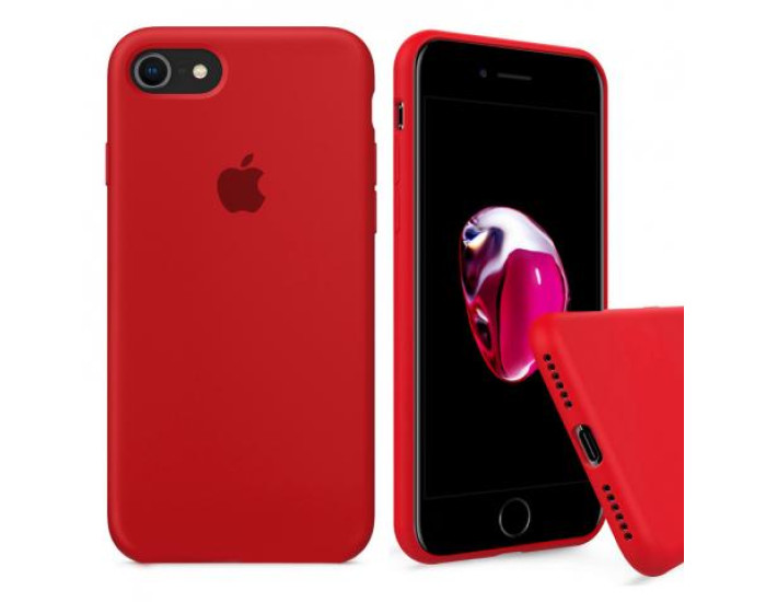 Чехол-силикон оригинал Full Cover Soft Matte iPhone 7 Plus /8 Plus, красный
