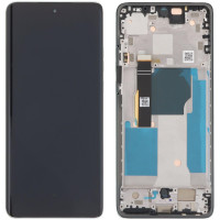 Дисплей з сенсорним екраном (модуль) Motorola XT2307-1 Edge 40 Neo, чорний з рамкою зеленої, P-OLED, оригінал