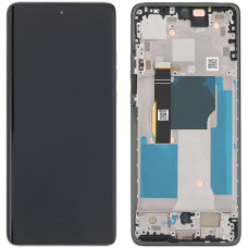 Дисплей з сенсорним екраном (модуль) Motorola XT2307-1 Edge 40 Neo, чорний з рамкою зеленої, P-OLED, оригінал