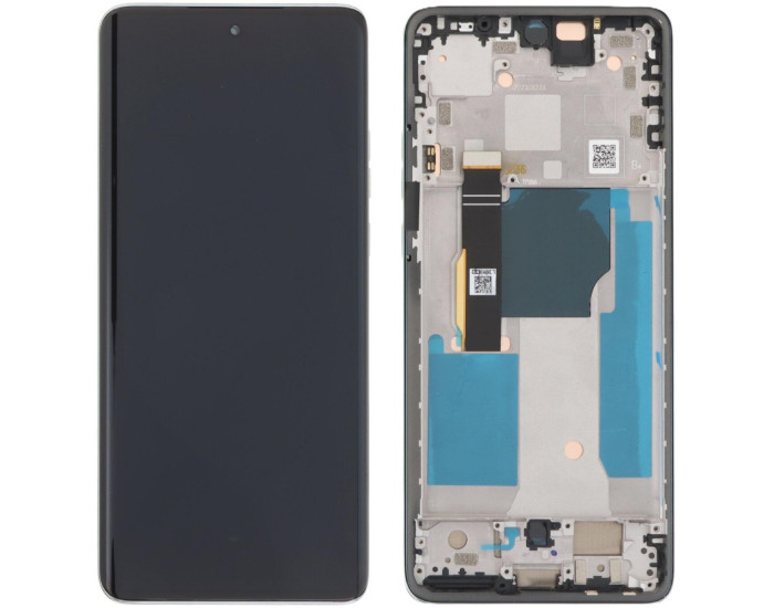 Дисплей з сенсорним екраном (модуль) Motorola XT2307-1 Edge 40 Neo, чорний з рамкою зеленої, P-OLED, оригінал