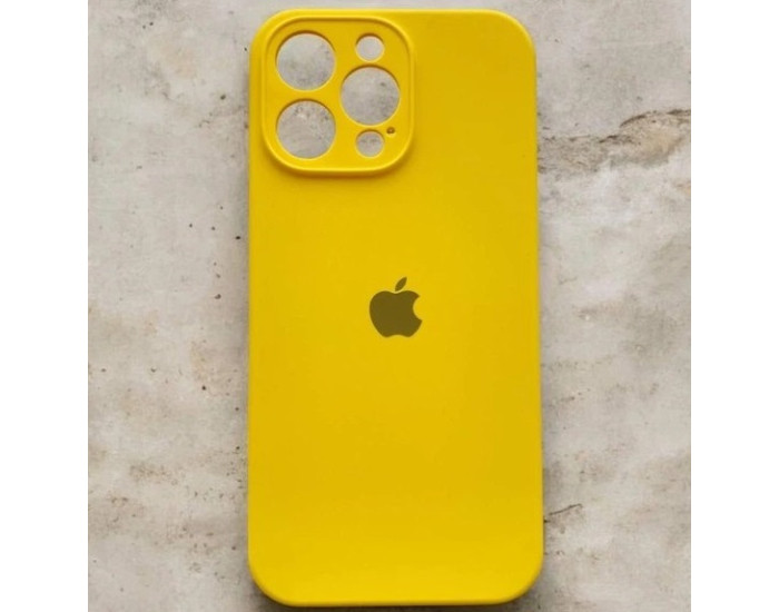 Чехол-силикон оригинал Full Camera Soft Matte iPhone 15 Pro Max, Yellow