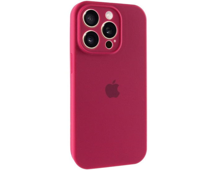 Чехол-силикон оригинал Full Camera Soft Matte iPhone 15 Pro Max, Rose red