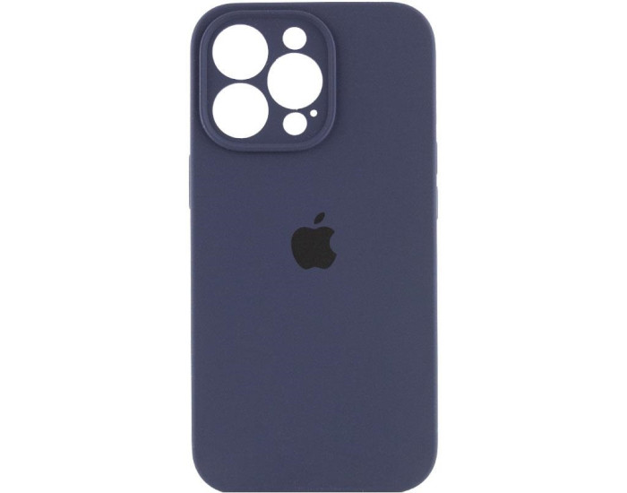 Чехол-силикон оригинал Full Camera Soft Matte iPhone 15 Pro (Темно-синий / Midnight blue)