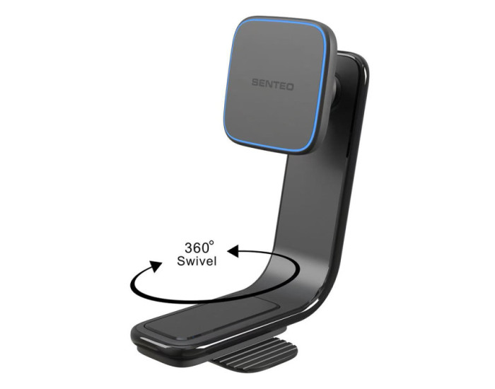 Автотримач з безпровідний зарядкою SENTEO SH-05 Fixed Series magnetic wireless charging car holder on a flat surface на плоску поверхня- чорний