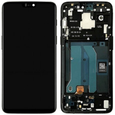 Дисплей с сенсорным экраном (модуль) OnePlus 6 A6003, черный с рамкой оригинал