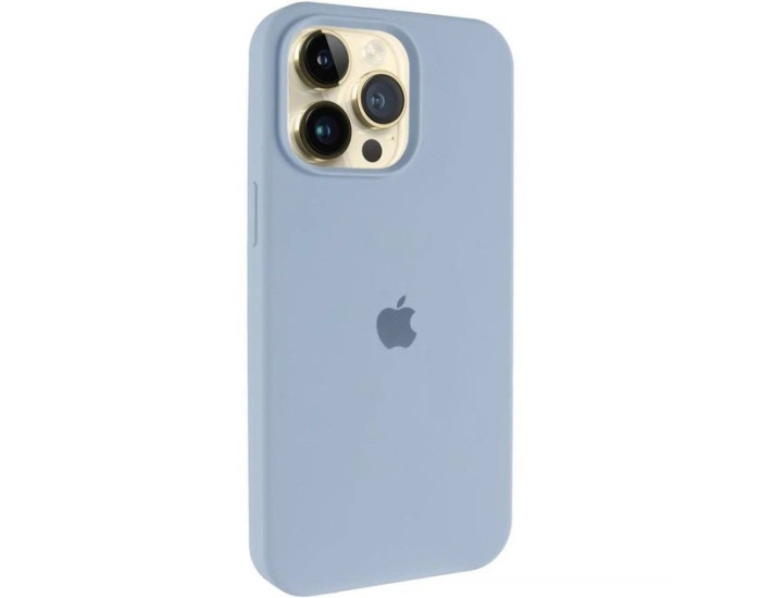 Чохол-силікон оригінал Full Soft Matte Case with MagSafe iPhone 14 Pro (Блакитний / Lilac Blue)