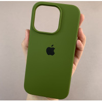 Чехол-силикон оригинал Full Soft Matte Case with MagSafe iPhone 14 Pro Max, Olive