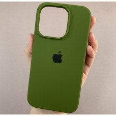 Чехол-силикон Original Full Soft Case (MagSafe) iPhone 14 Pro, Olive
