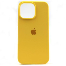 Чехол-силикон оригинал Full Soft Matte iPhone 15 Pro, Yellow