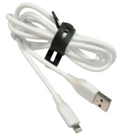 Кабель USB SENTEO SL-07 Skin Silicone 2.4A USB to Lightning 1.2m, белый