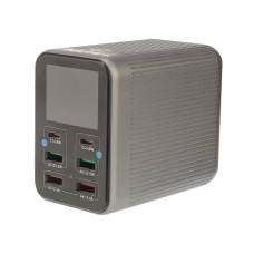 Зарядная станция Relife Q4 72W с индикацией параметров зарядки (2 USB 5V 2.4А /2 USB QC 3A /1 Type-C 45W /1 Type-C 65W)