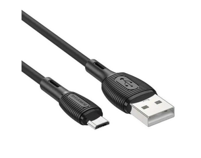 Кабель USB Borofone BX86 Advantage Silicone Charging Micro (2.4A/1m) чорний