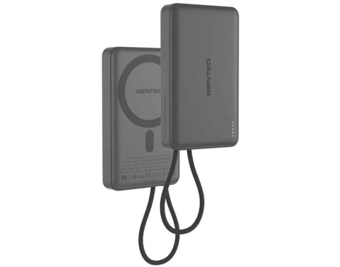 Портативная батарея (Power Bank) Senteo Q.MAX 3 Slim (USB-C/15w) + cable Type-С 10 000mAh, темно-серый