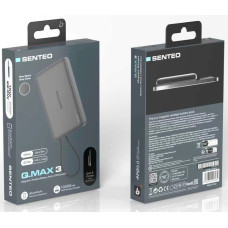 Портативная батарея (Power Bank) Senteo Q.MAX 3 Slim (USB-C/15w) + cable Type-С 10 000mAh, темно-серый