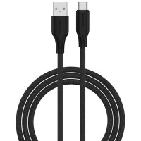 Кабель USB SENTEO SL-05 Foamed Silicone 3A USB to Type-C 1m (With CarPlay) чорний