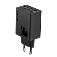 Сетевое зарядное устройство SENTEO Z-19 (2USB-C+2USB-A PD50W/GaN/QC3.0) черный