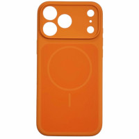 Чехол-силикон Velvet Ring MagSafe Full Camera iPhone 17 Pro Max, оранжевый