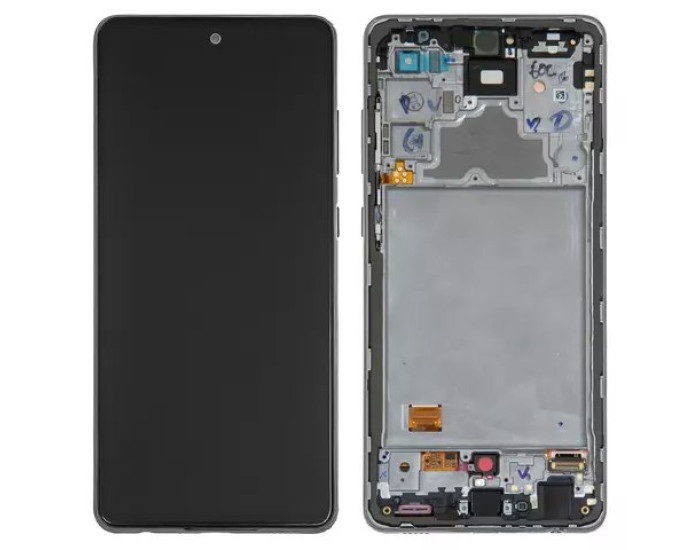 Дисплей с сенсорным экраном (модуль) Samsung A725 Galaxy A72/A726B, черный с рамкой, оригинал