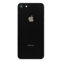 Задняя панель корпуса для iPhone 8, черная со стеклом камеры