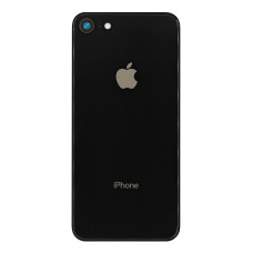 Задняя панель корпуса для iPhone 8, черная со стеклом камеры