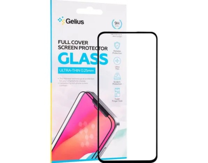Защитное стекло Gelius Full Cover Ultra-Thin 0.25mm Xiaomi Redmi Note 14 Pro 4G, Black