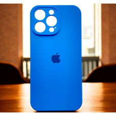 Чехол-силикон оригинал Full Camera Soft Matte iPhone 14 Pro (Синий / Capri Blue)