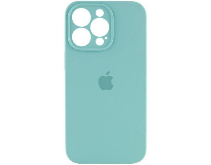 Чехол-силикон оригинал Full Camera Soft Matte iPhone 15 Pro (Бирюзовый / Marine Green)