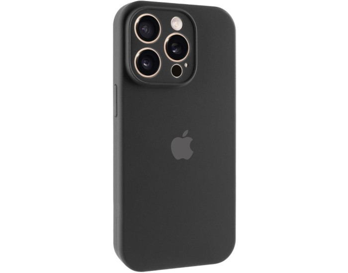 Чехол-силикон оригинал Full Camera Soft Matte iPhone 15 Pro (Черный / Black)