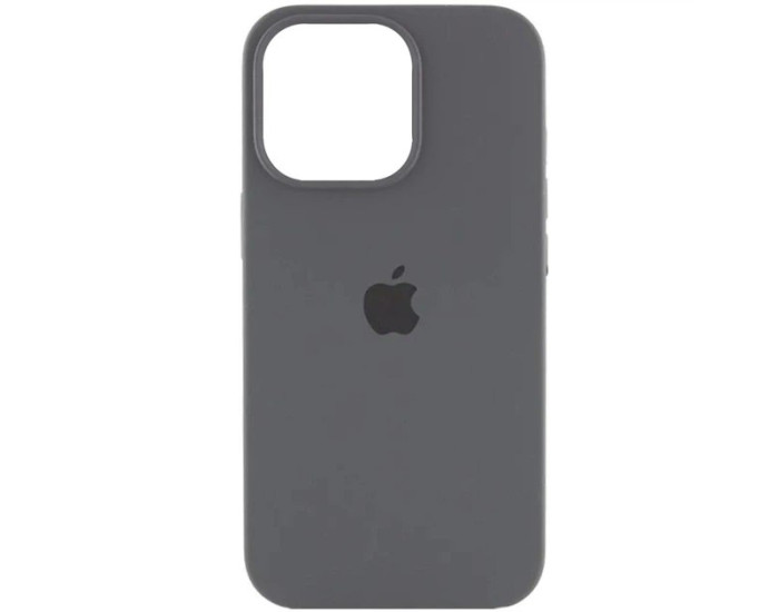 Чехол-силикон оригинал Silicone Case Full Protective with MagSafe для Apple iPhone 15 Pro Max (Серый / Dark Gray)