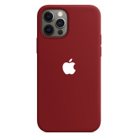 Чехол-силикон оригинал Full Soft Matte Case with MagSafe iPhone 14 Pro Max (Красный / Deep Red)