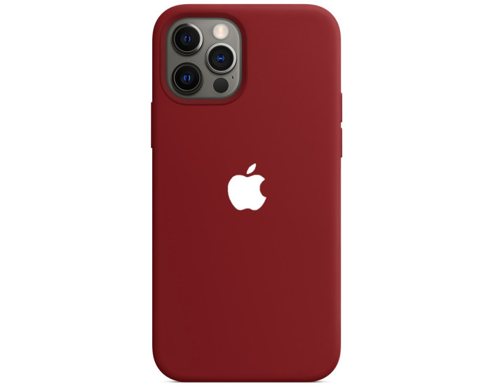 Чехол-силикон оригинал Full Soft Matte Case with MagSafe iPhone 14 Pro Max (Красный / Deep Red)