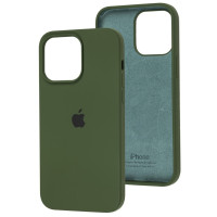 Чехол-силикон оригинал Full Soft Matte Case with MagSafe iPhone 14 Pro Max (Зеленый / Cyprus Green)
