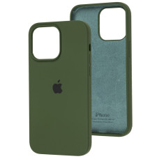 Чехол-силикон оригинал Full Soft Matte Case with MagSafe iPhone 14 Pro Max (Зеленый / Cyprus Green)