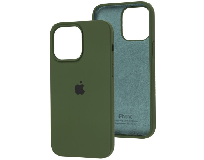 Чехол-силикон оригинал Full Soft Matte Case with MagSafe iPhone 14 Pro Max (Зеленый / Cyprus Green)