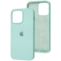 Чехол-силикон оригинал Full Soft Matte iPhone 14 Pro Max (Бирюзоый / Marine Green)