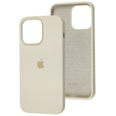 Чехол-силикон оригинал Full Soft Matte iPhone 14 Pro Max (Бежевый / Antigue White)