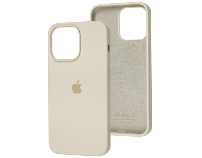 Чехол-силикон оригинал Full Soft Matte iPhone 14 Pro Max (Бежевый / Antigue White)