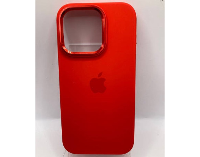 Чехол-силикон оригинал Full Soft Matte (Metal Frame and Buttons)  iPhone 14 Pro Max (Красный / Red)